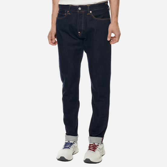 Мужские джинсы Evisu Heritage 2017 Double Printed Seagull Pocket Indigo Medium Tone