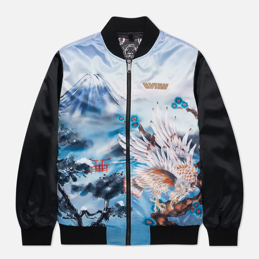 Evisu Мужская куртка бомбер Taka Fuji Mountain Allover Print