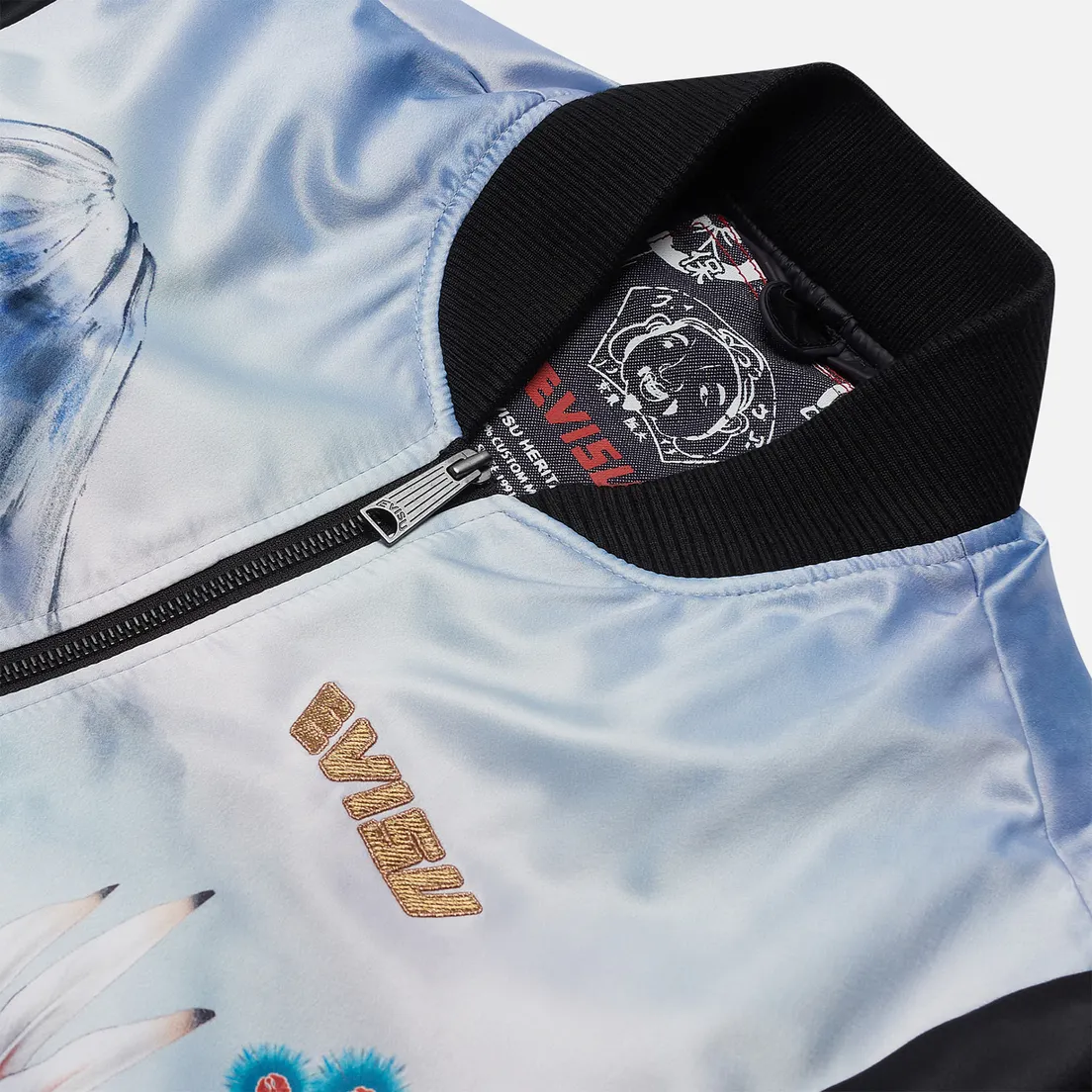Evisu Мужская куртка бомбер Taka Fuji Mountain Allover Print