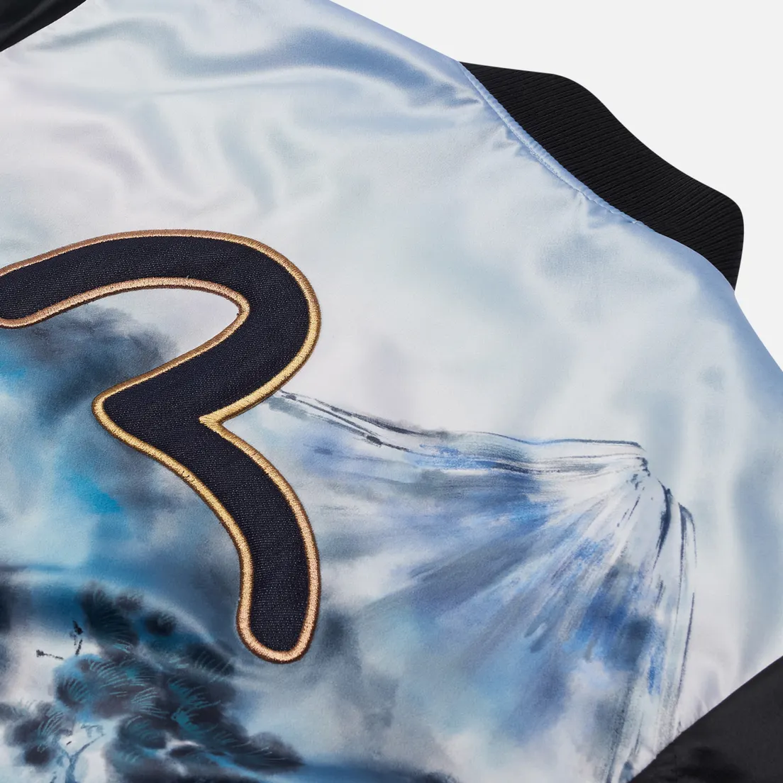 Evisu Мужская куртка бомбер Taka Fuji Mountain Allover Print