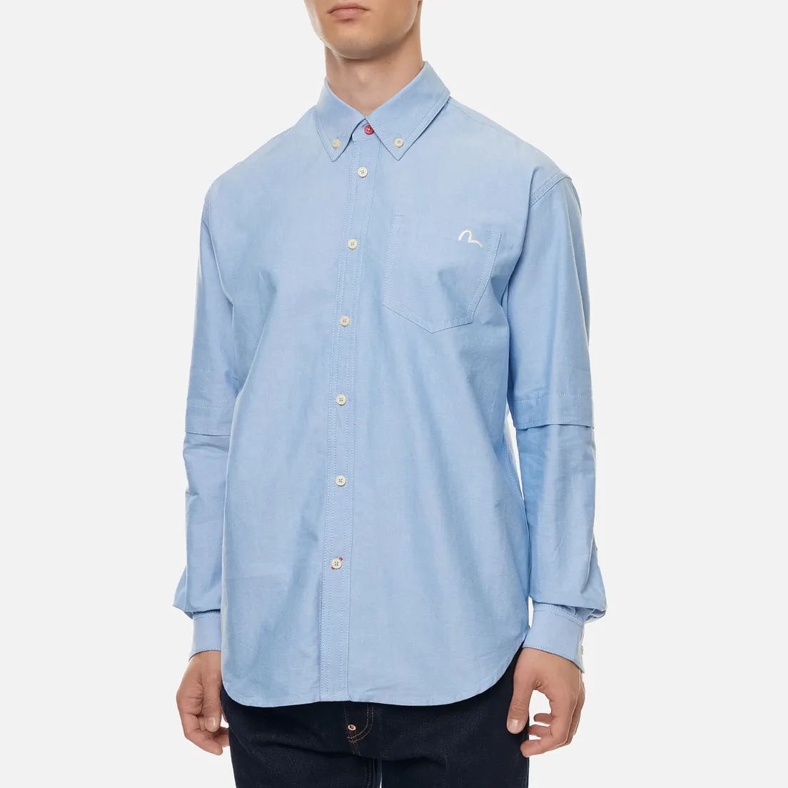 Evisu Мужская рубашка Daicock Print Oxford