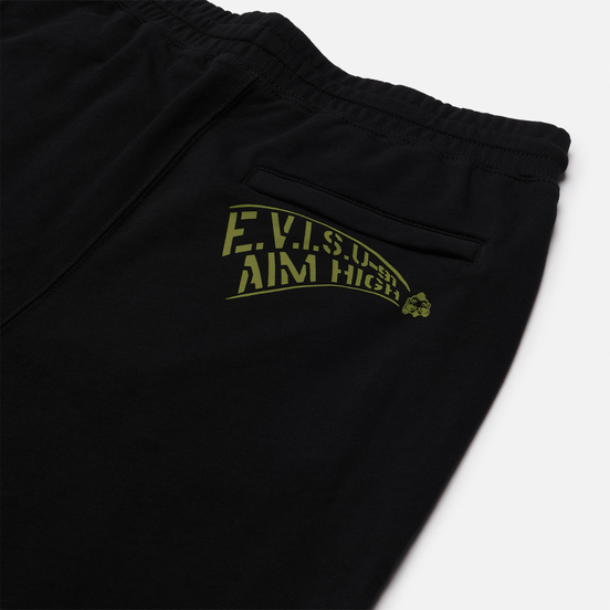 Мужские брюки Evisu Godhead Printed Wide Leg Black