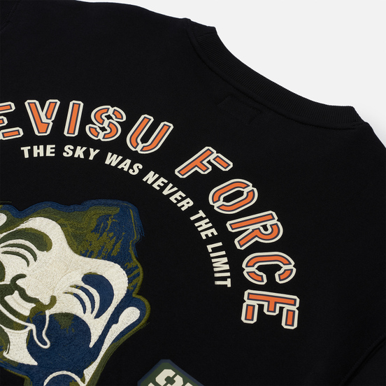 Мужская толстовка Evisu Godhead Embroidered Crew Neck Black