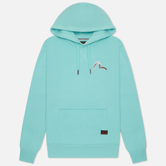 Мужская толстовка Evisu Fuji Mountain Taka All Over Print Daicock Hoodie Light Blue