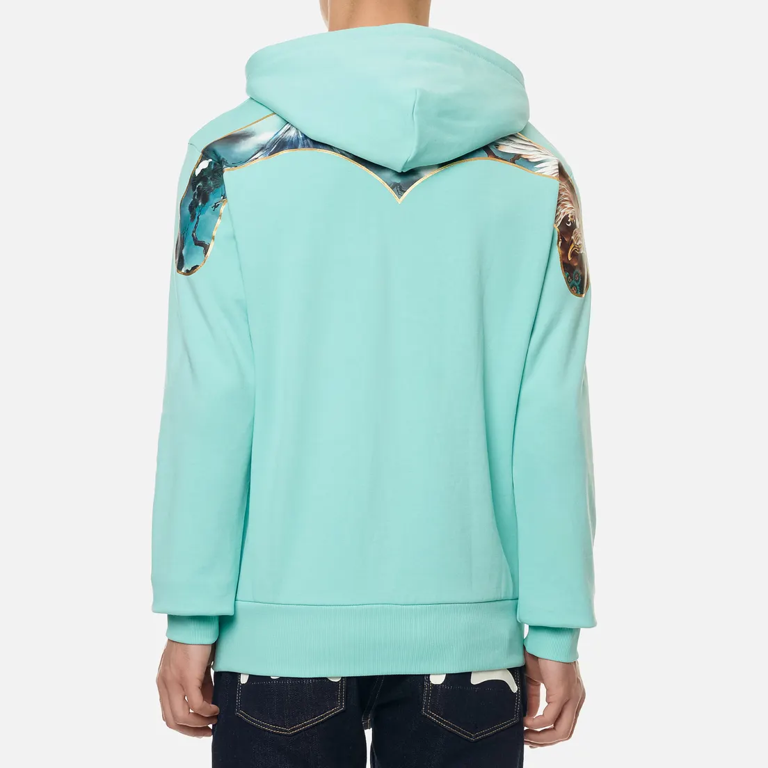 Evisu Мужская толстовка Fuji Mountain Taka All Over Print Daicock Hoodie