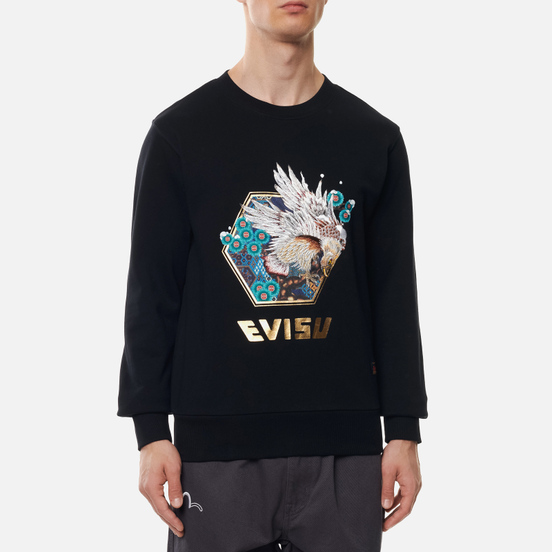 Мужская толстовка Evisu Heritage Taka Embroidery Black