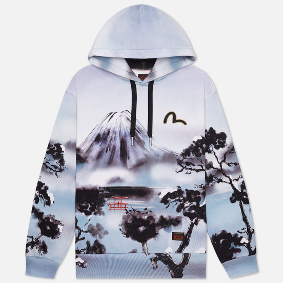 Мужская толстовка Evisu Fuji Mountain Taka All Over Print Hoodie Multi