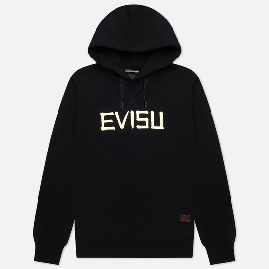 Мужская толстовка Evisu Double Taka Print Hoodie Black