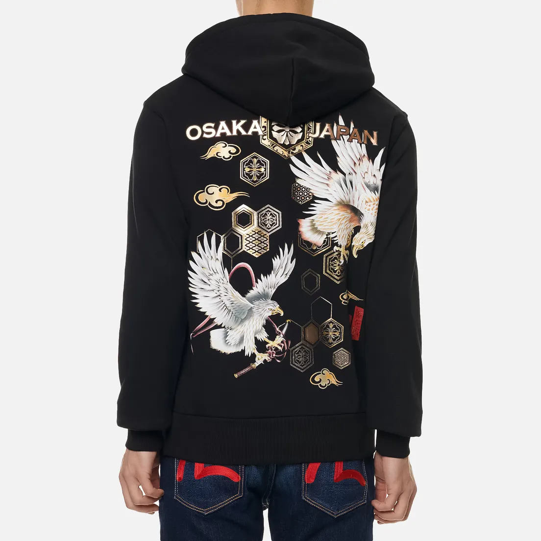Evisu Мужская толстовка Double Taka Print Hoodie