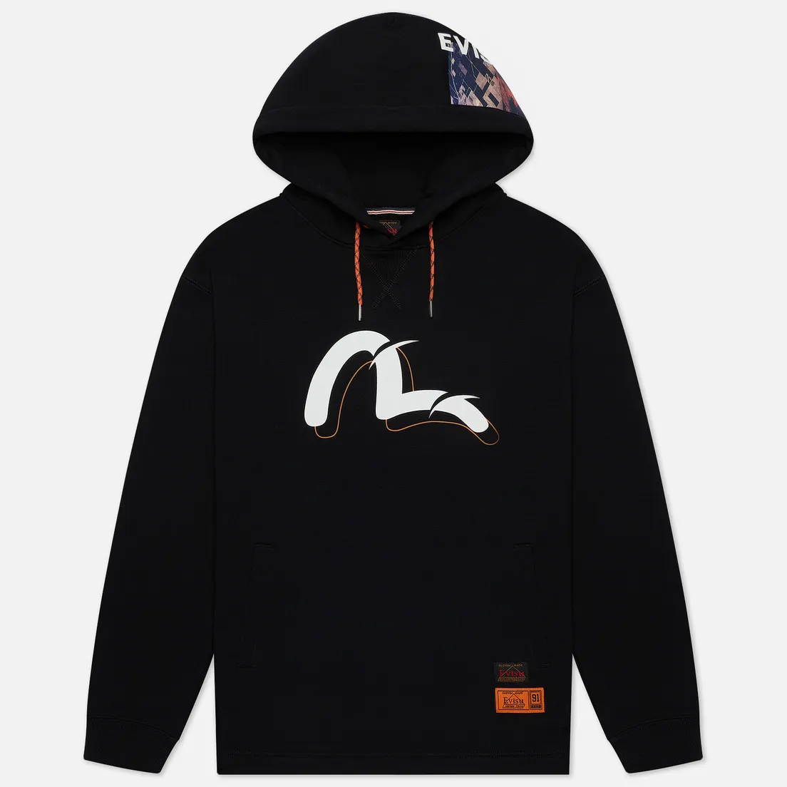 Evisu Мужская толстовка 2 In 1 Seagull Printed Hoodie
