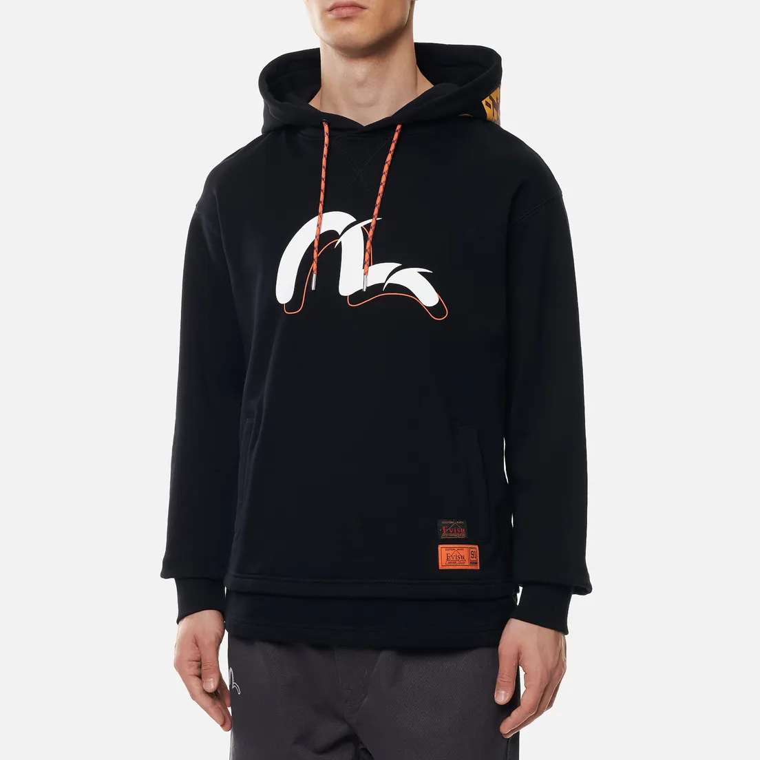 Evisu Мужская толстовка 2 In 1 Seagull Printed Hoodie