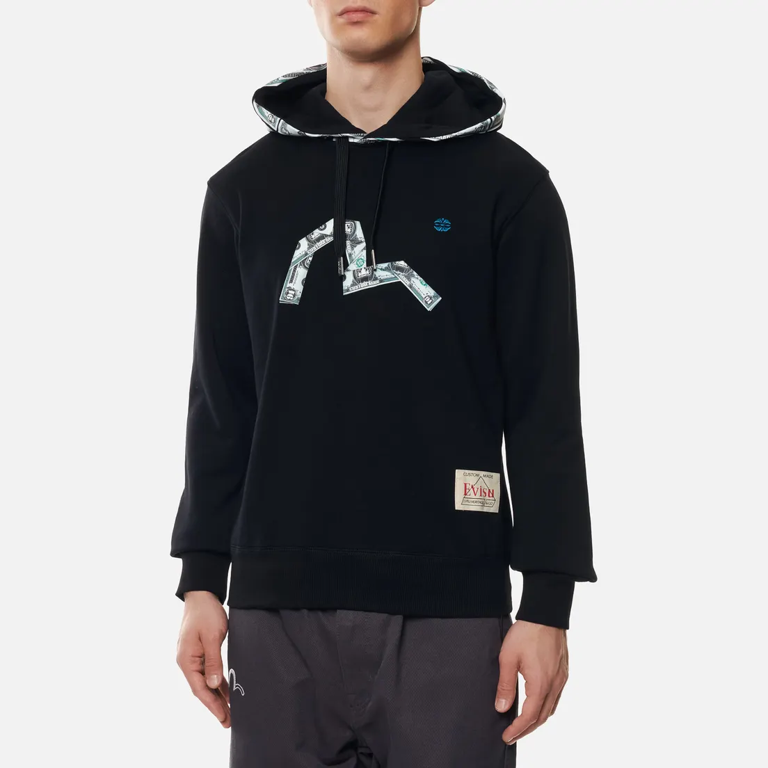 Evisu Мужская толстовка Banknote Segull Print Hoodie
