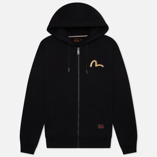 Мужская толстовка Evisu Taka Print Zip-Up Hoodie Black
