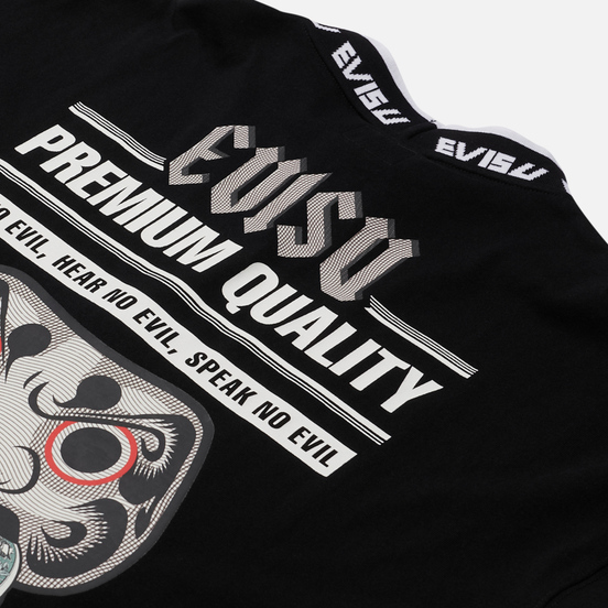 Мужской лонгслив Evisu Banknote Seagull & Daruma Print Black