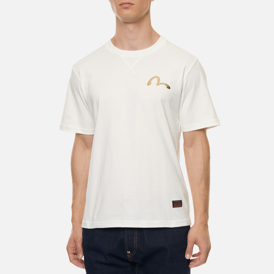Мужская футболка Evisu Taka With Birdies Print Off White