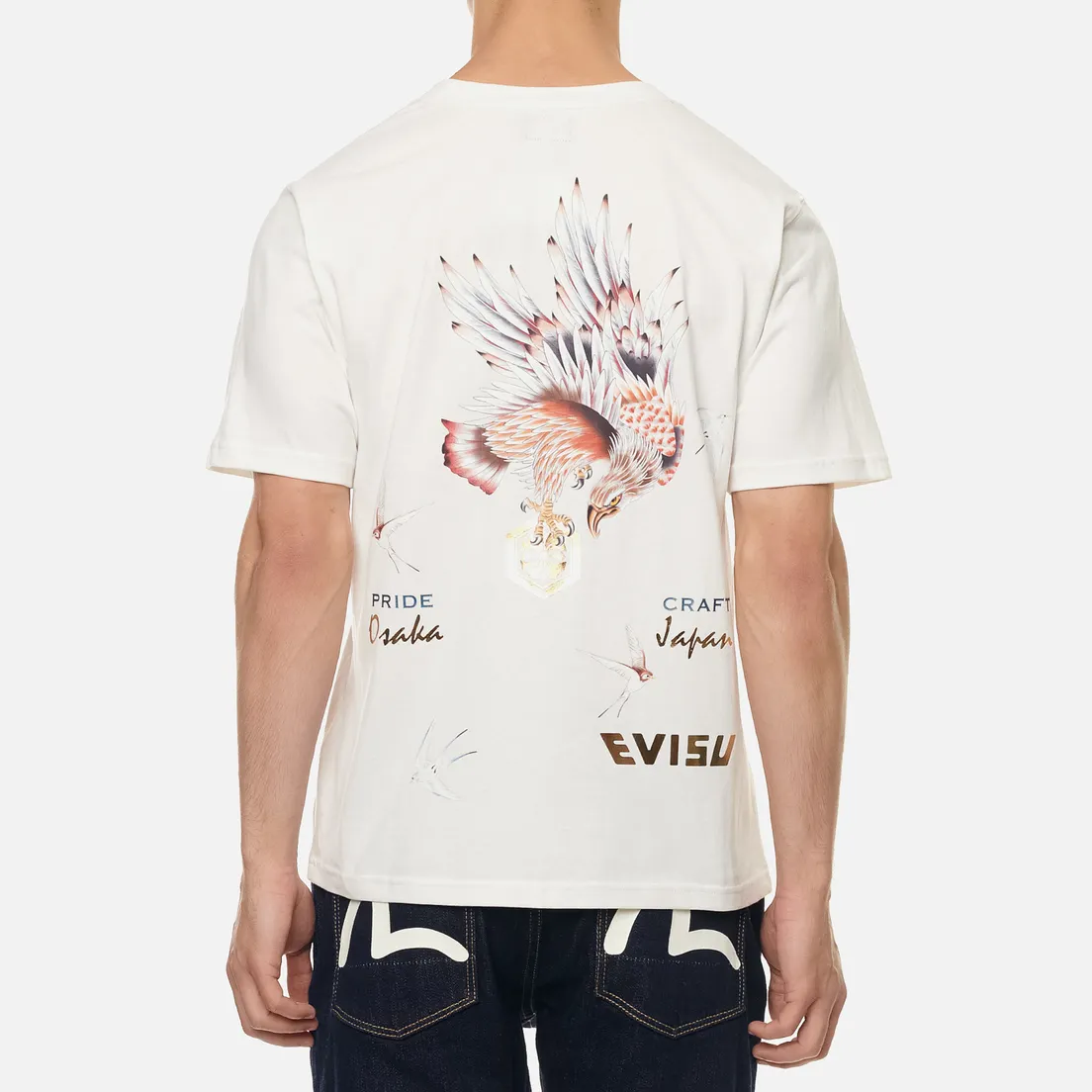 Evisu Мужская футболка Taka With Birdies Print