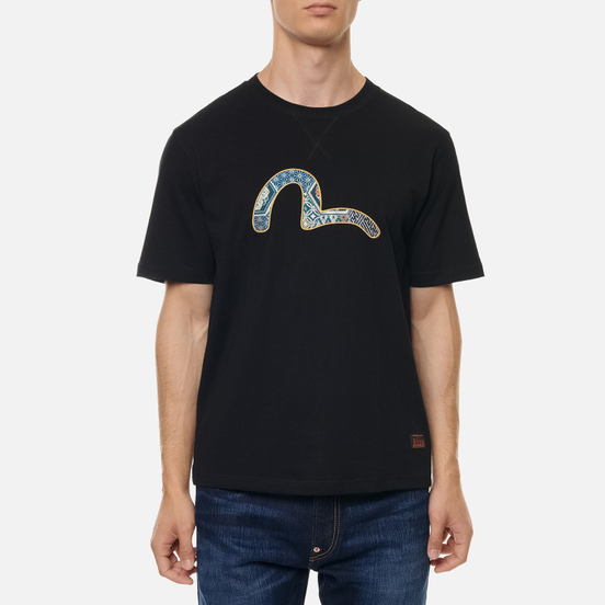 Мужская футболка Evisu Seagull Applique Black