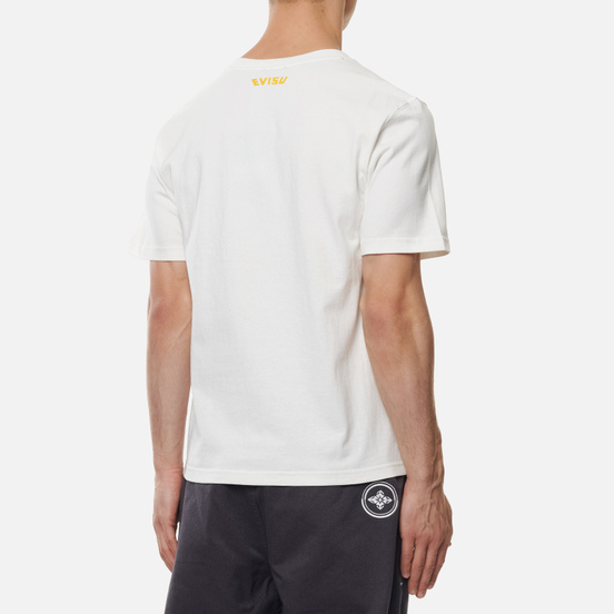Мужская футболка Evisu Heritage Three Wise Darumas Poster Print Off White