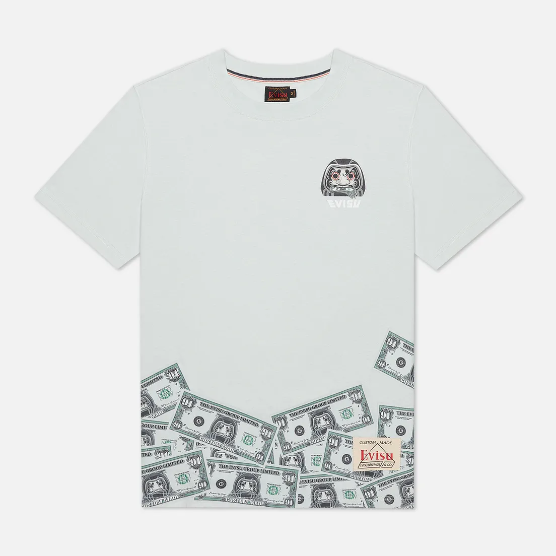 Evisu Мужская футболка Banknote & Daruma Print