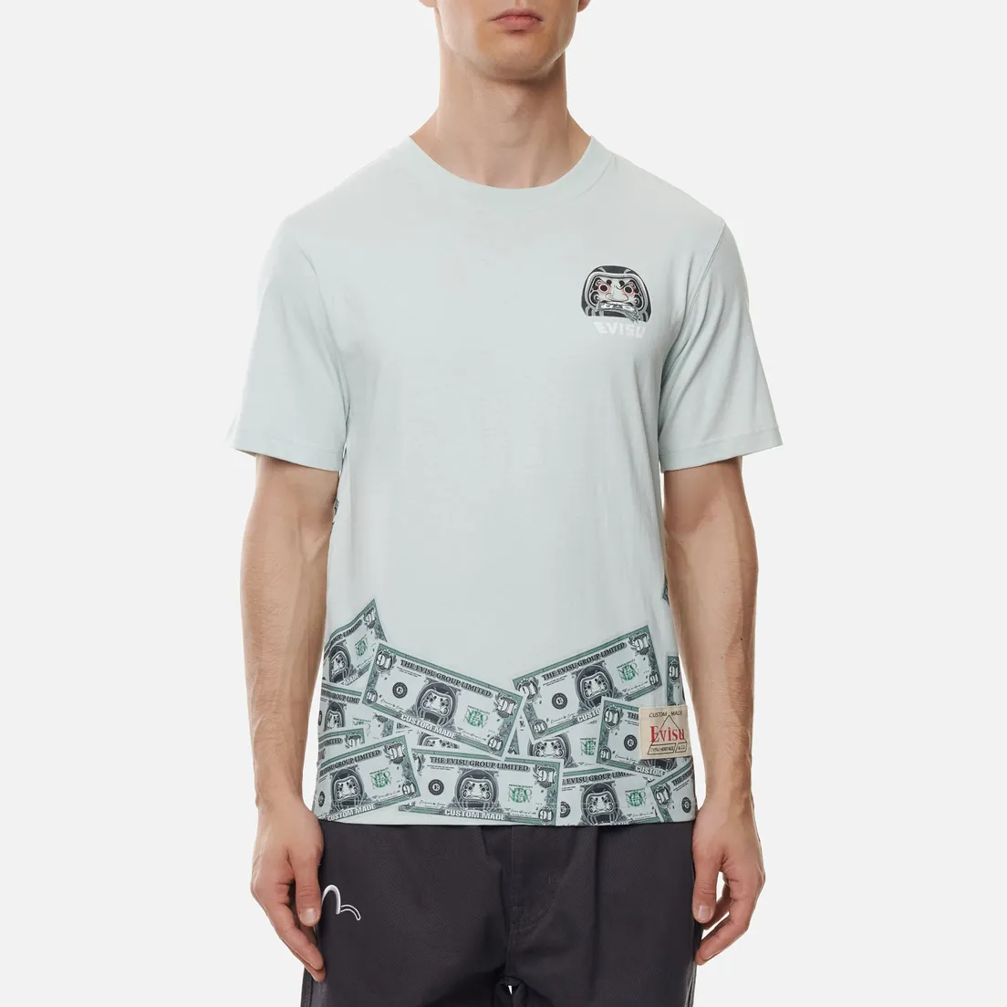 Evisu Мужская футболка Banknote & Daruma Print
