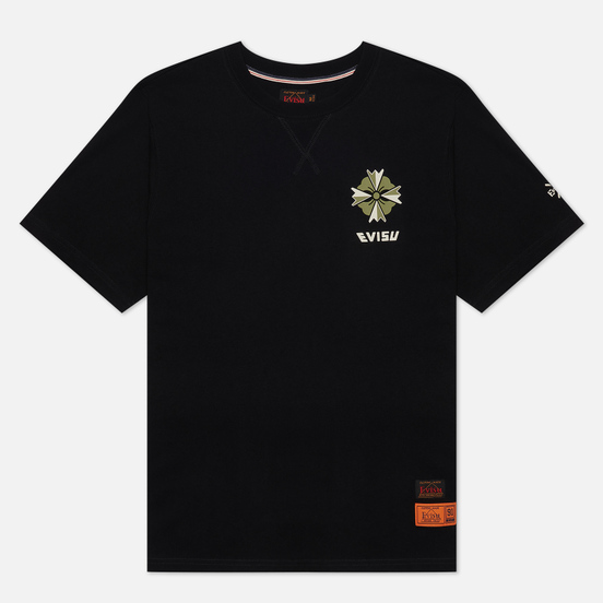 Мужская футболка Evisu Godhead Flag Printed Black