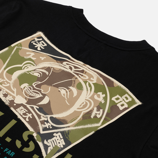 Мужская футболка Evisu Godhead Flag Printed Black