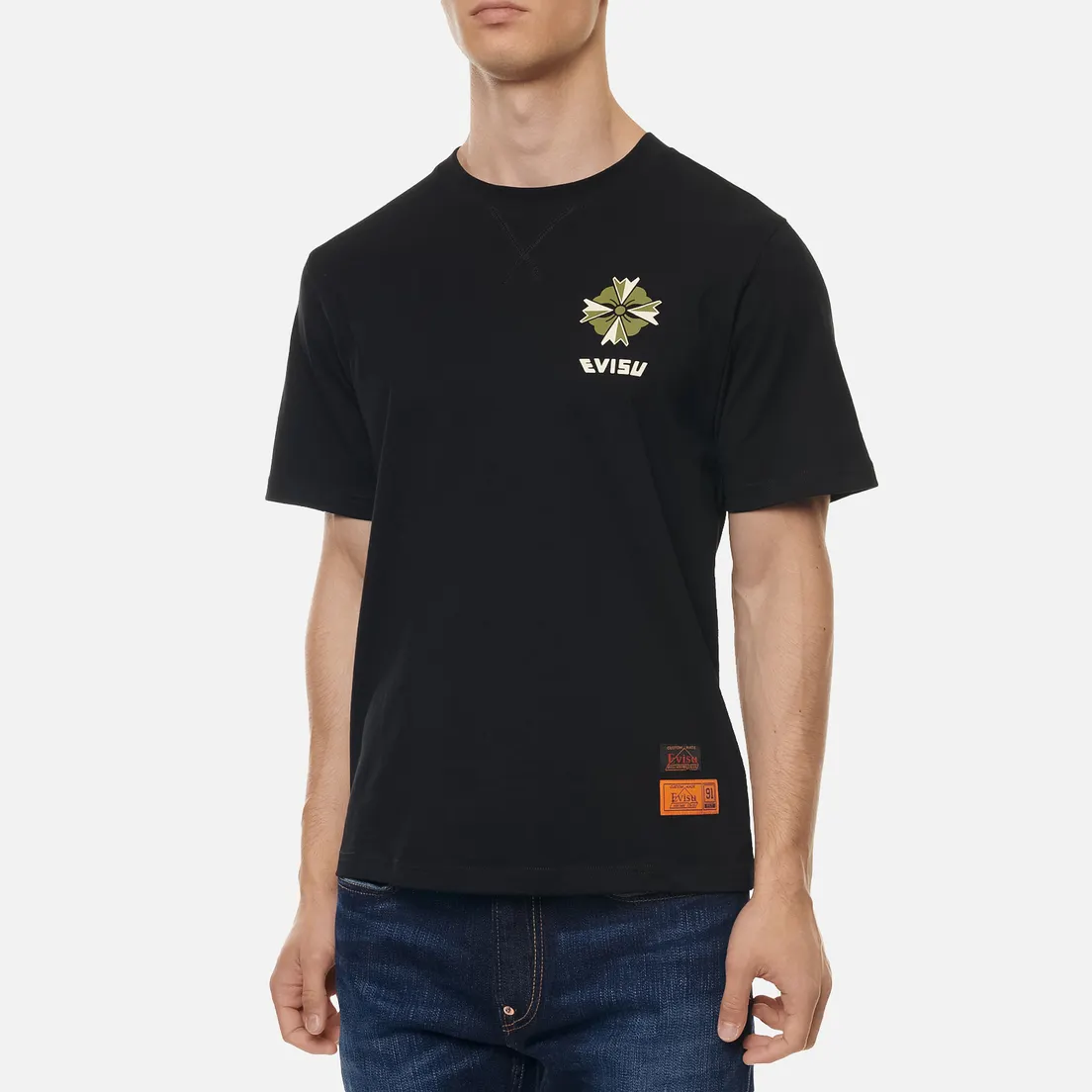 Evisu Мужская футболка Godhead Flag Printed