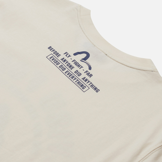 Мужская футболка Evisu Brush Godhead Printed Ecru