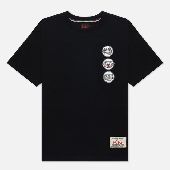 Мужская футболка Evisu Heritage Banknote Godhead Logo Print Black