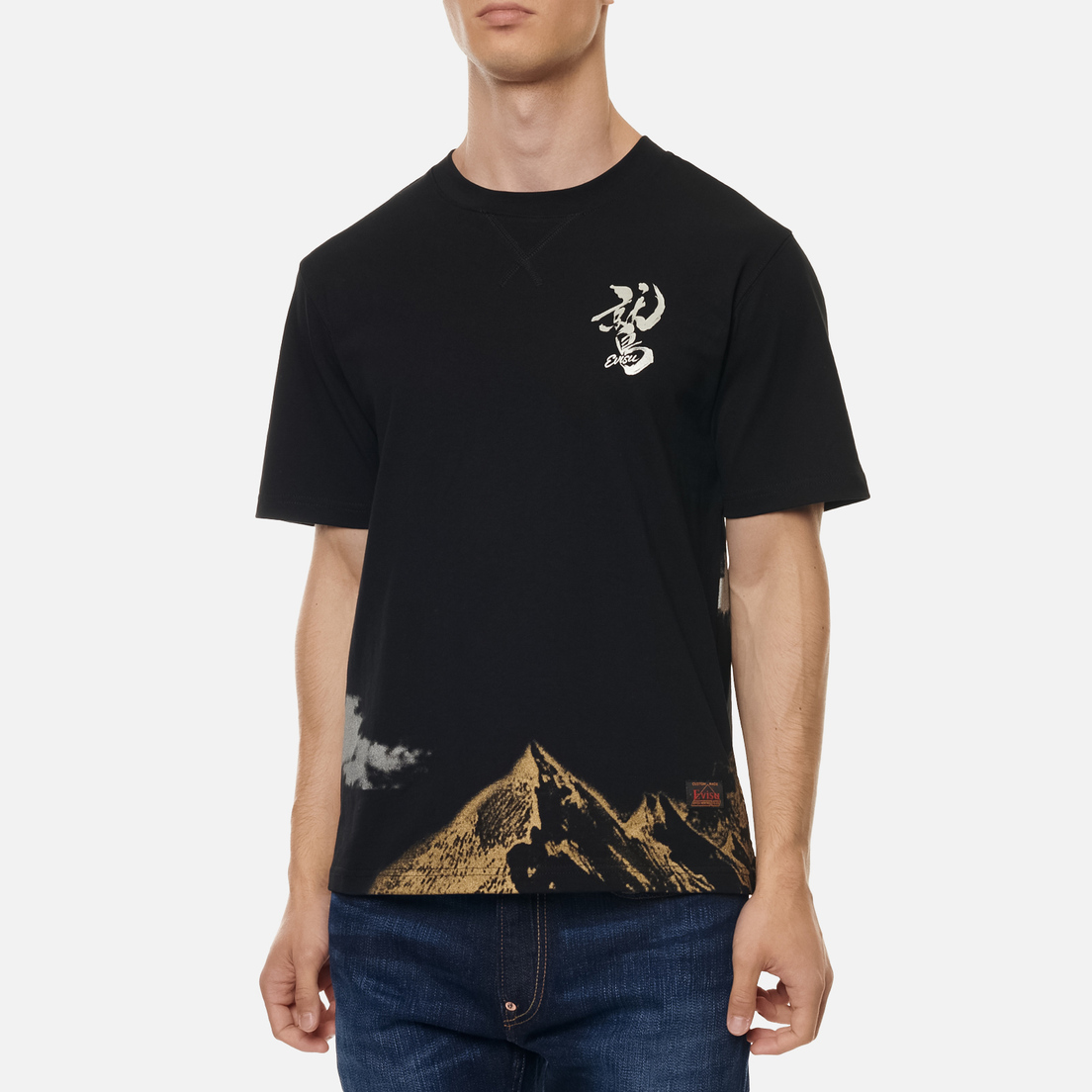 Evisu Мужская футболка Taka And Mountains Foil Print