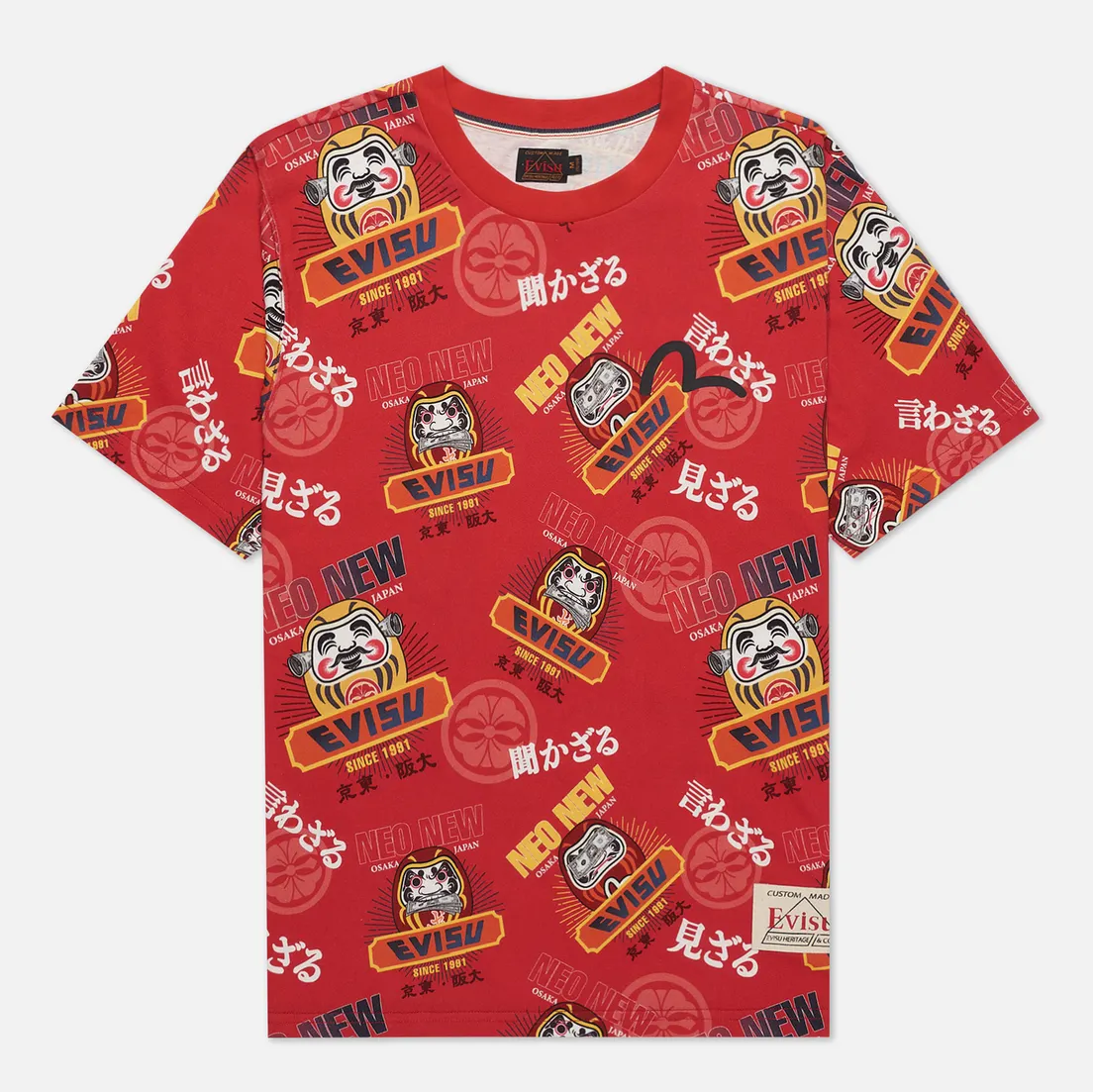 Evisu Мужская футболка Heritage Daruma All Over Print