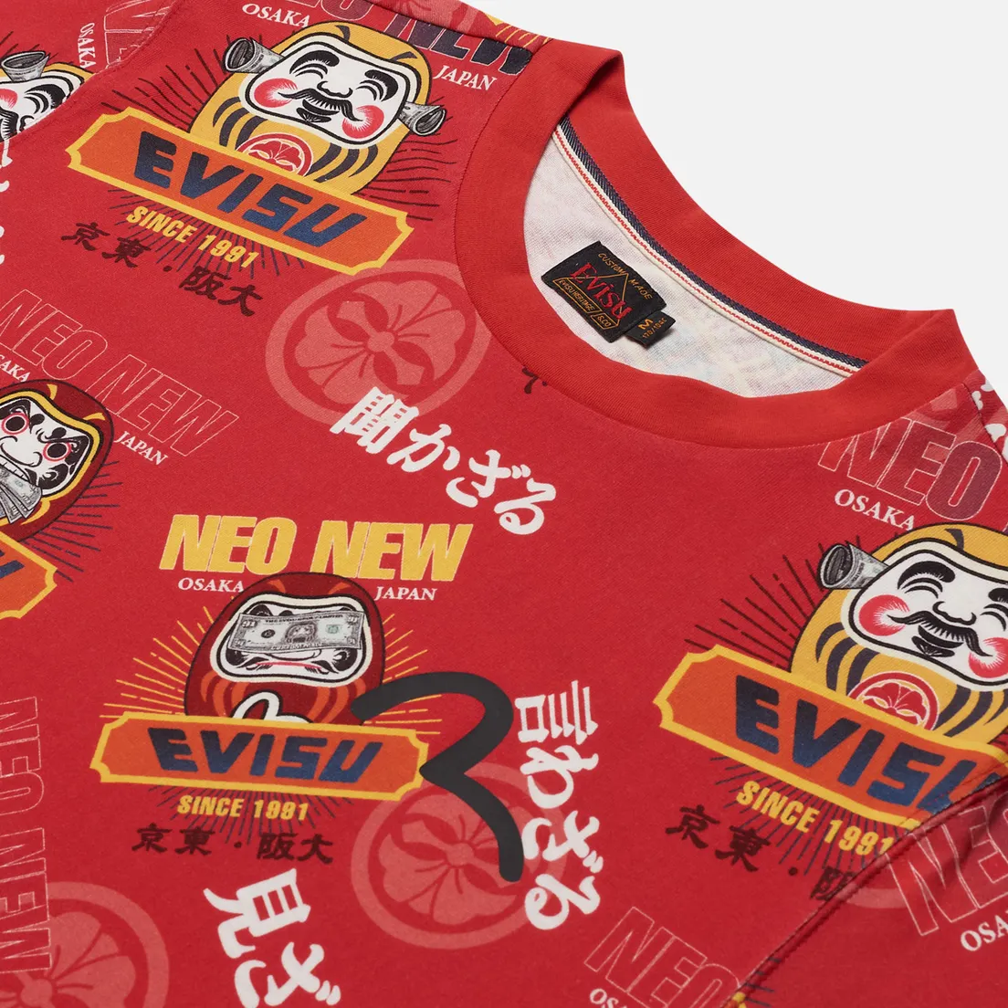 Evisu Мужская футболка Heritage Daruma All Over Print