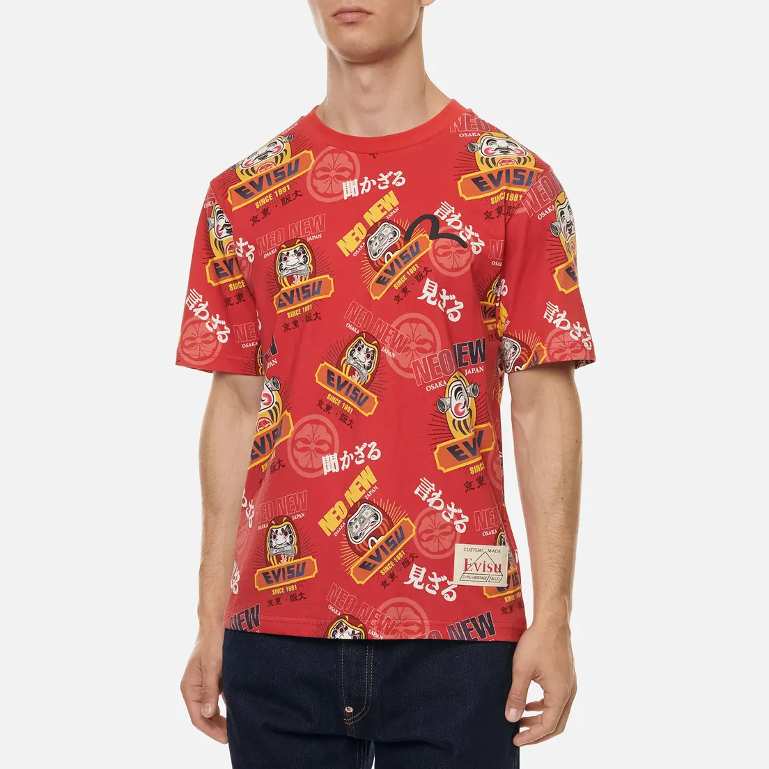 Evisu Мужская футболка Heritage Daruma All Over Print
