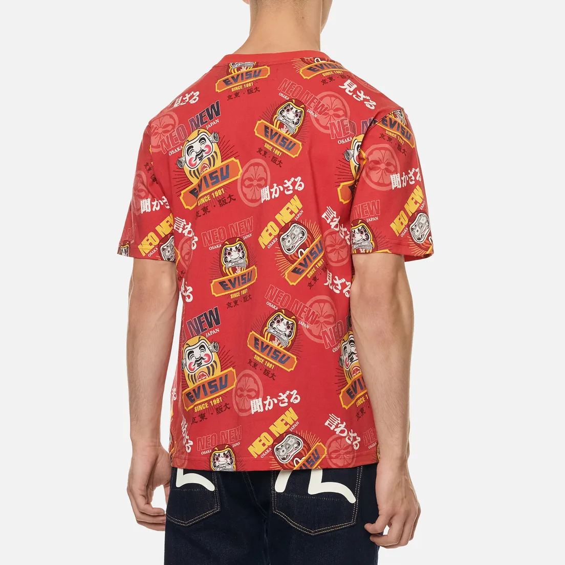 Evisu Мужская футболка Heritage Daruma All Over Print