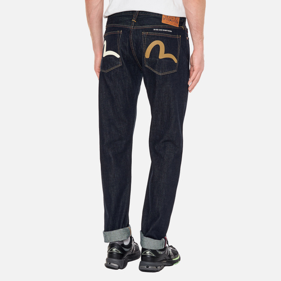 Мужские джинсы Evisu Heritage 2017 Seagull Printed Indigo Wash