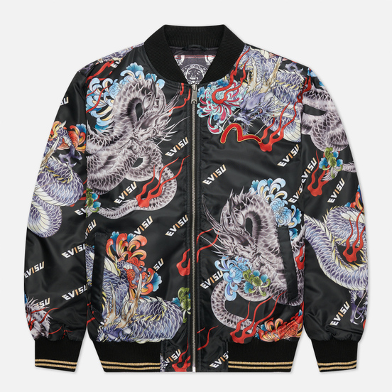 Мужская куртка бомбер Evisu Heritage Ukiyo-e Dragon All Over Print All Over Print