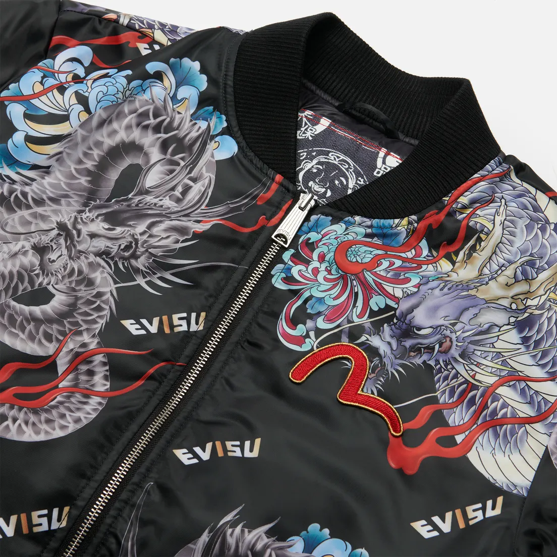 Evisu Мужская куртка бомбер Heritage Ukiyo-e Dragon All Over Print