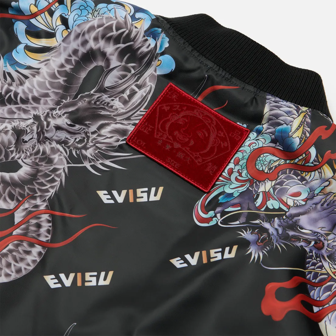 Evisu Мужская куртка бомбер Heritage Ukiyo-e Dragon All Over Print