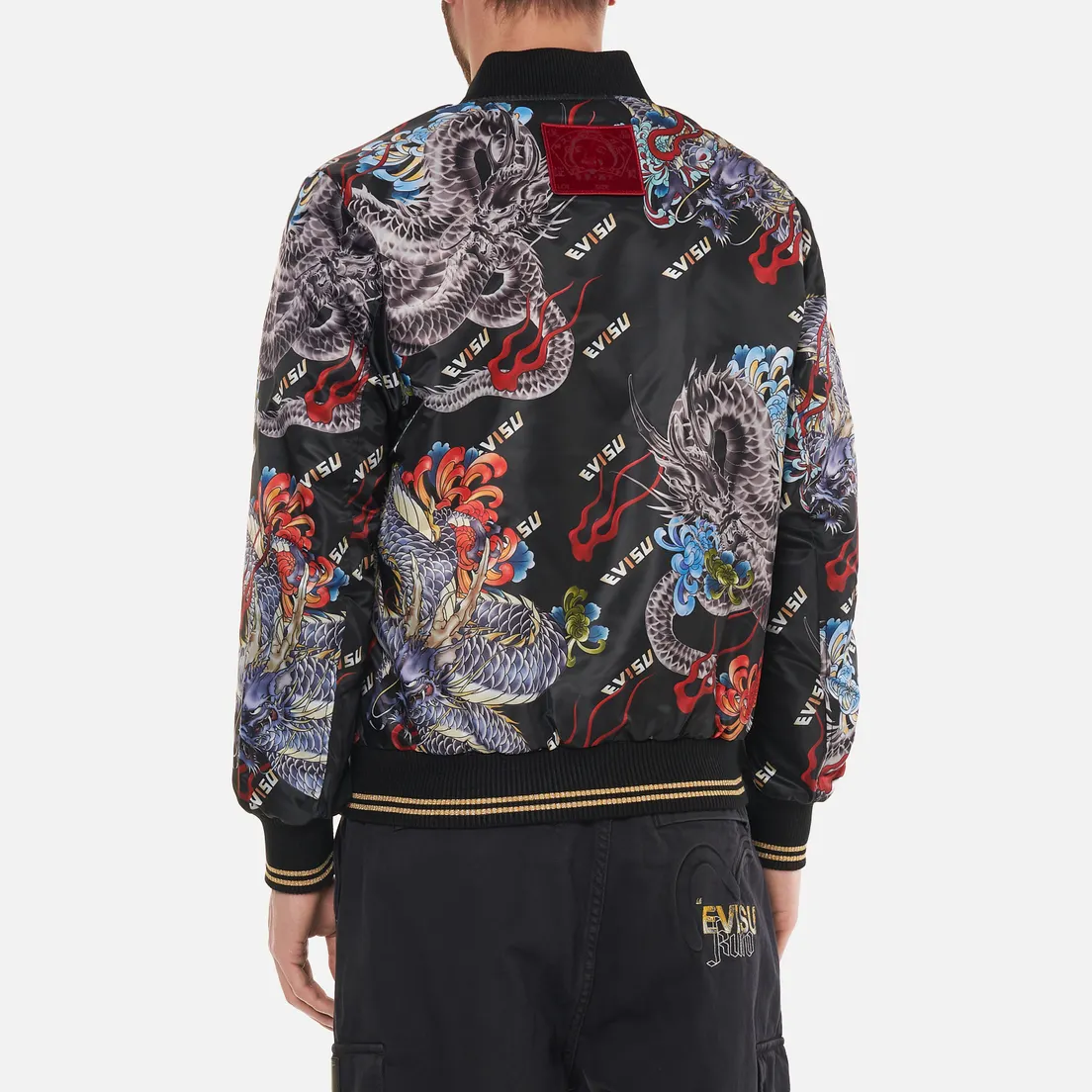 Evisu Мужская куртка бомбер Heritage Ukiyo-e Dragon All Over Print