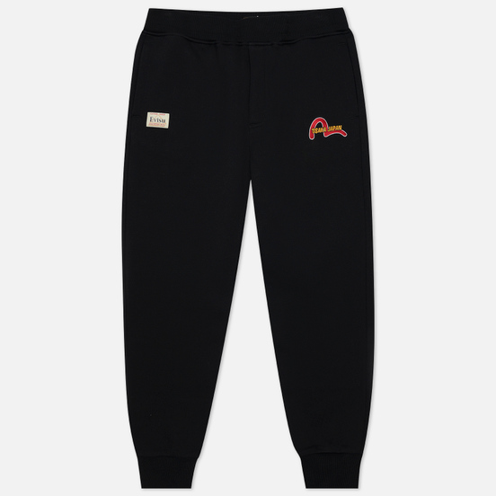 Мужские брюки Evisu Heritage Daruma Embroidered Badge Black