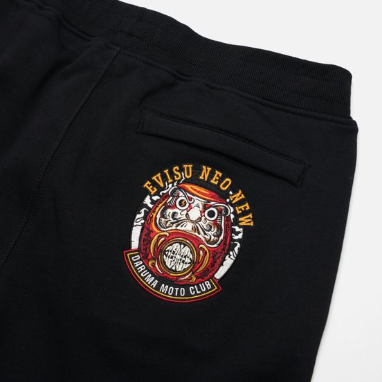 Мужские брюки Evisu Heritage Daruma Embroidered Badge Black
