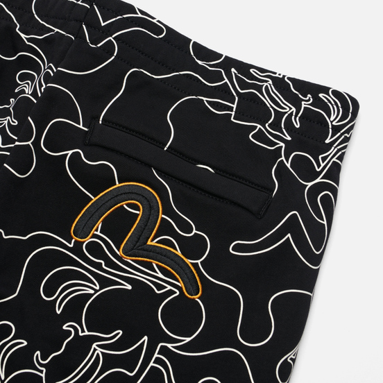 Мужские брюки Evisu Heritage All Over Camo Printed Black All Over Print