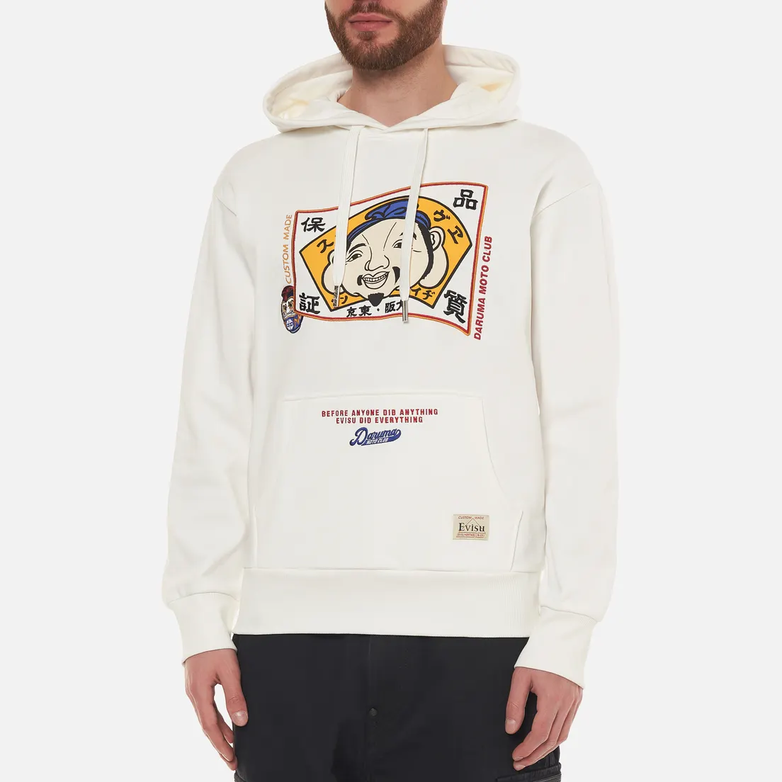Evisu Мужская толстовка Heritage Embroidered Godhead Flag & Darumas Hoodie