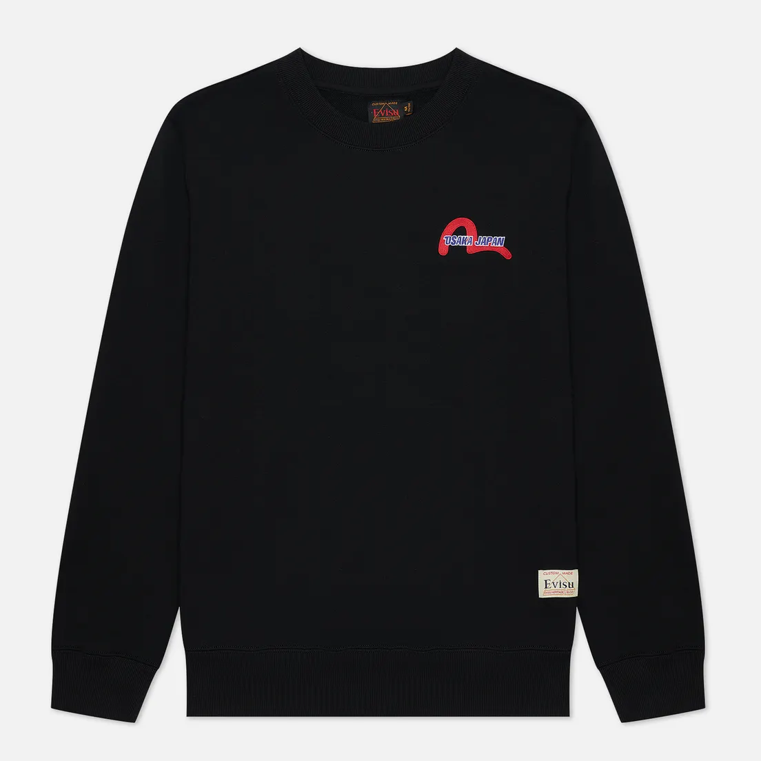 Evisu Мужская толстовка Heritage Daruma Denim Applique