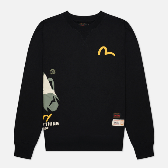 Мужская толстовка Evisu Heritage Godhead & Camo Printed Black