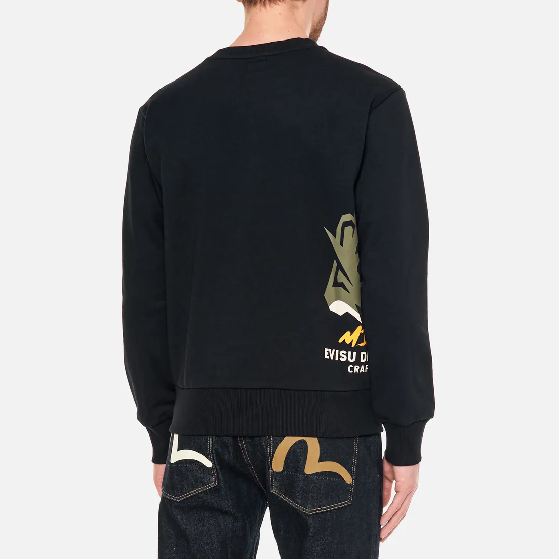 Evisu Мужская толстовка Heritage Godhead & Camo Printed