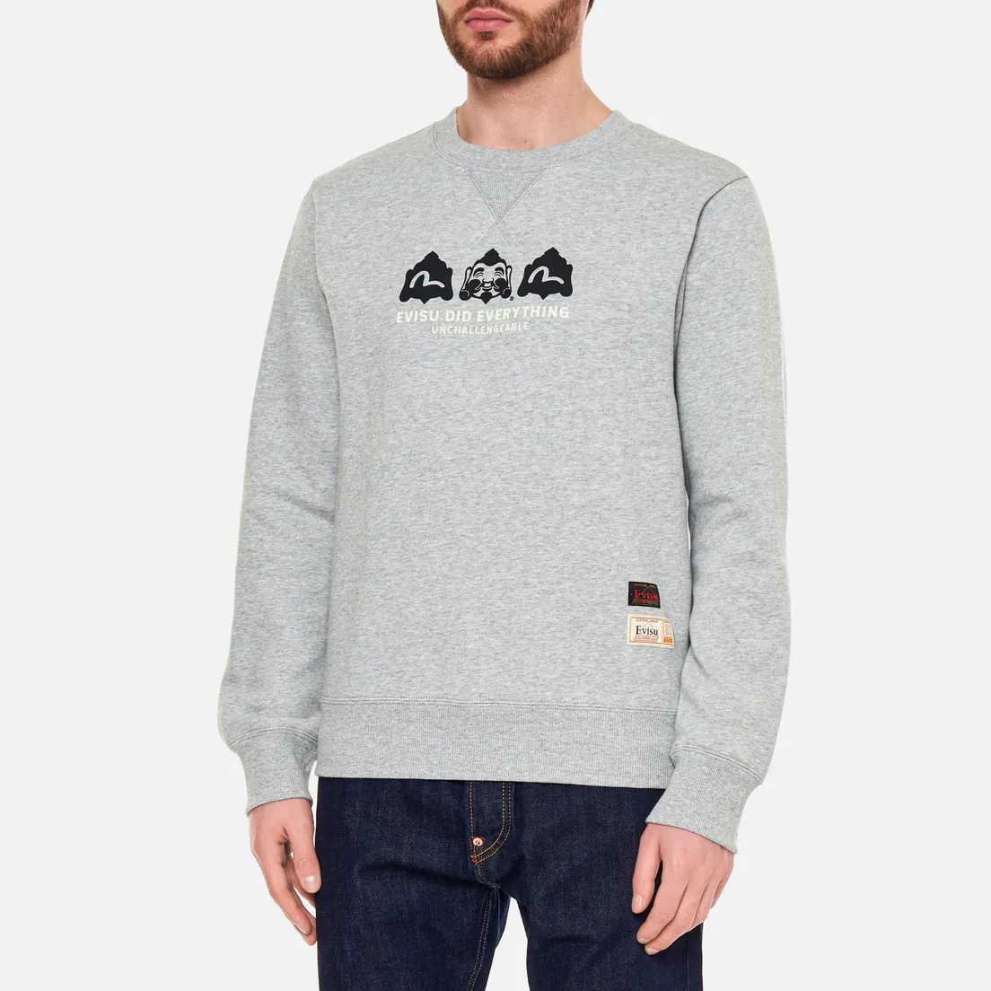 Evisu Мужская толстовка Heritage Godhead Print & Embroidered