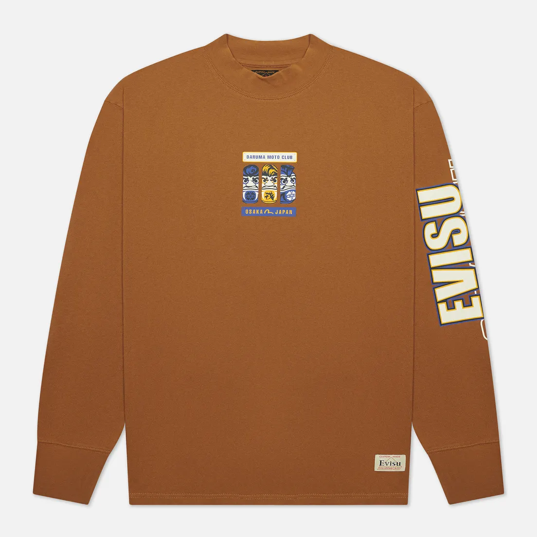 Evisu Мужской лонгслив Heritage Multi Logo Printed Loose Fit