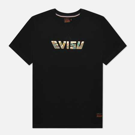 Мужская футболка Evisu Heritage Kamon & EVISU Foil Printed, цвет чёрный, размер XXL