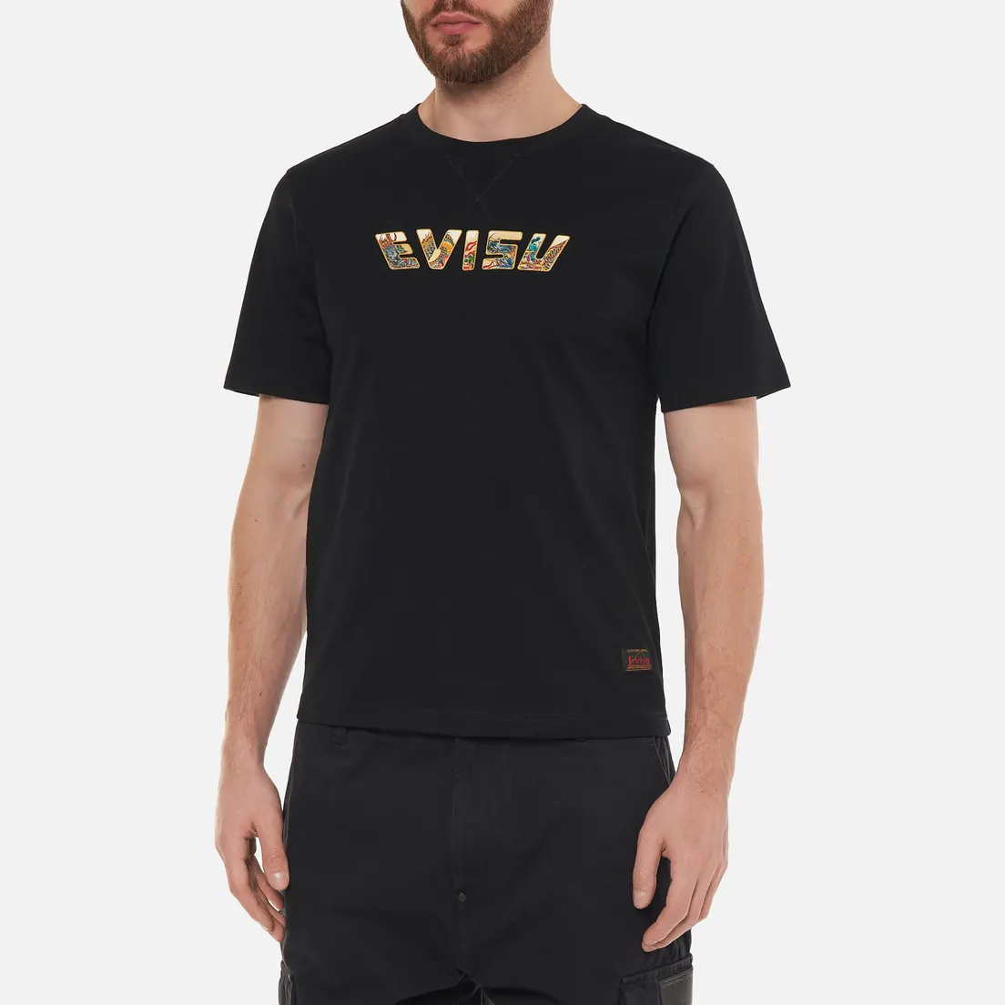 Evisu Мужская футболка Heritage Kamon & EVISU Foil Printed